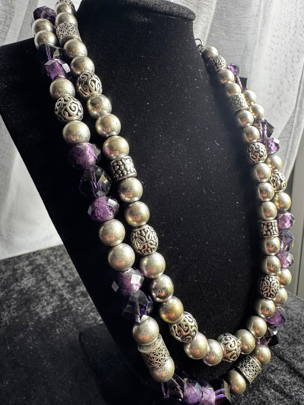 Premier Designs Glass Beaded Double Strand Layered Necklace