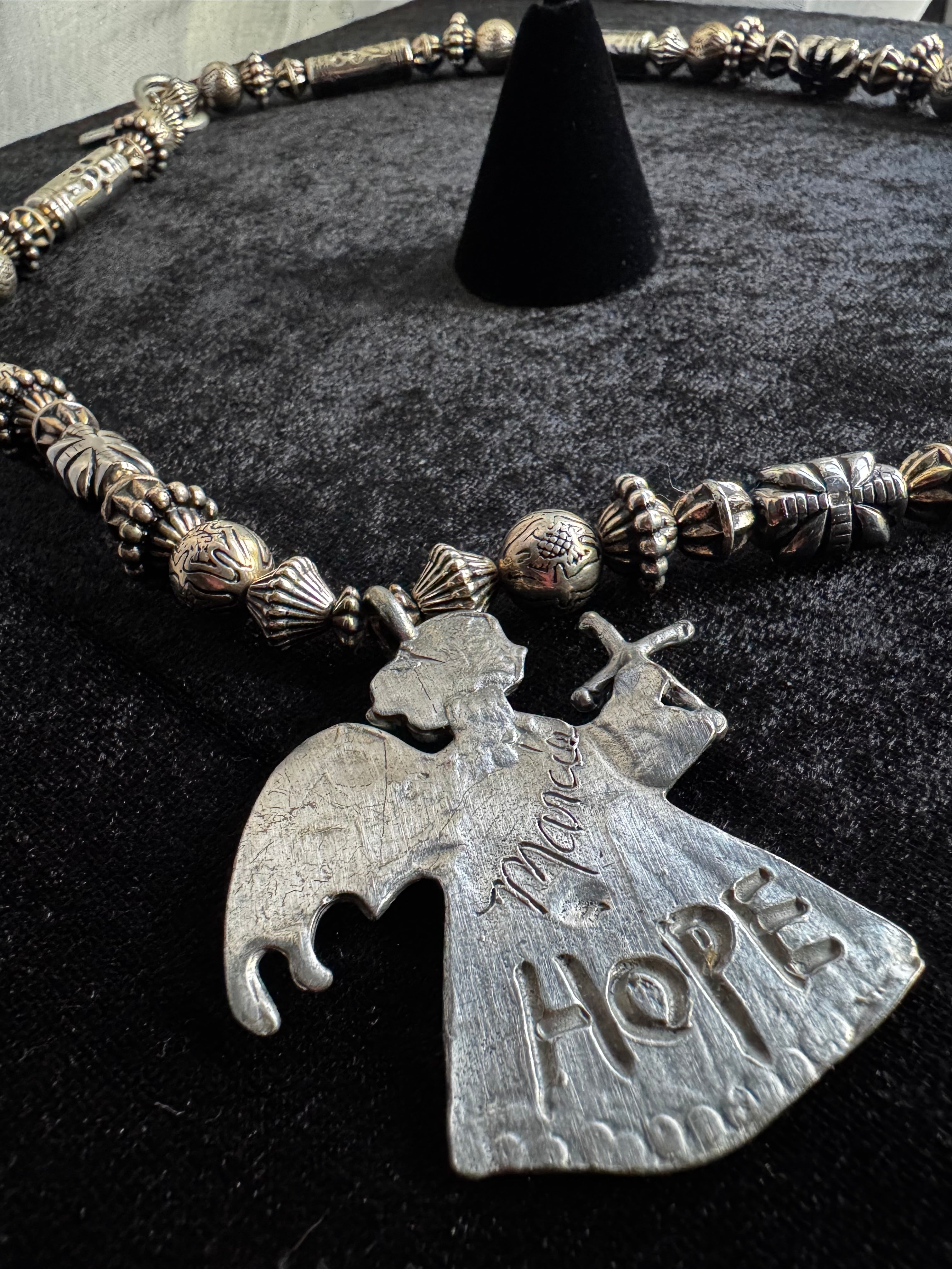 MARCIE Pewter Necklace & Earrings Set