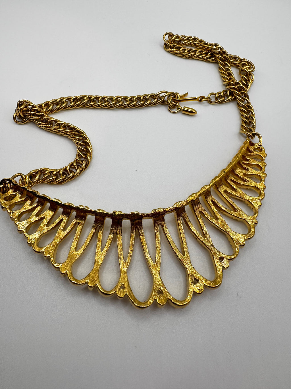 Avon Gilded Mesh Bib Necklace