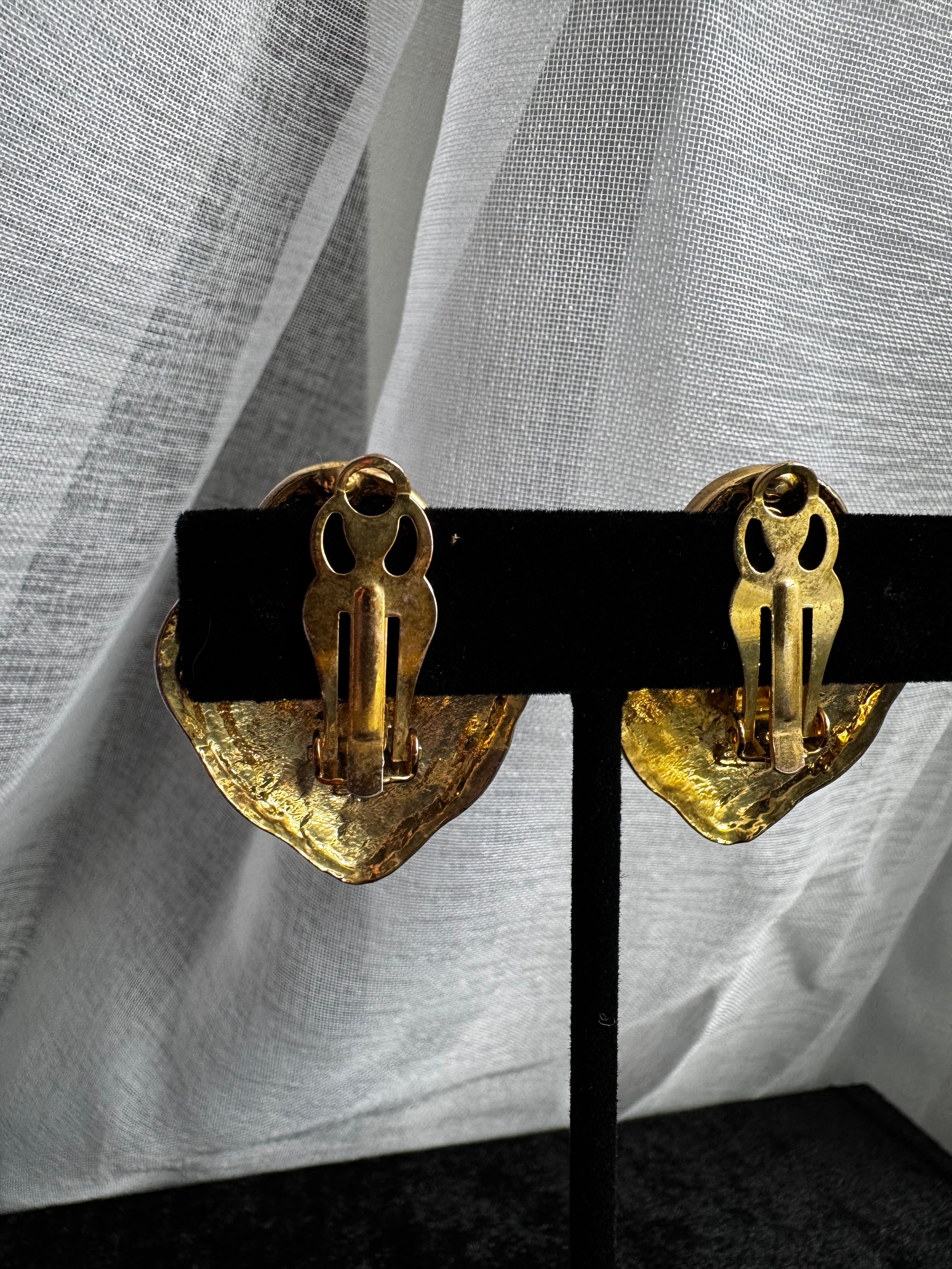 Venetian Pearl & Jewel Tone Clip-On Earrings