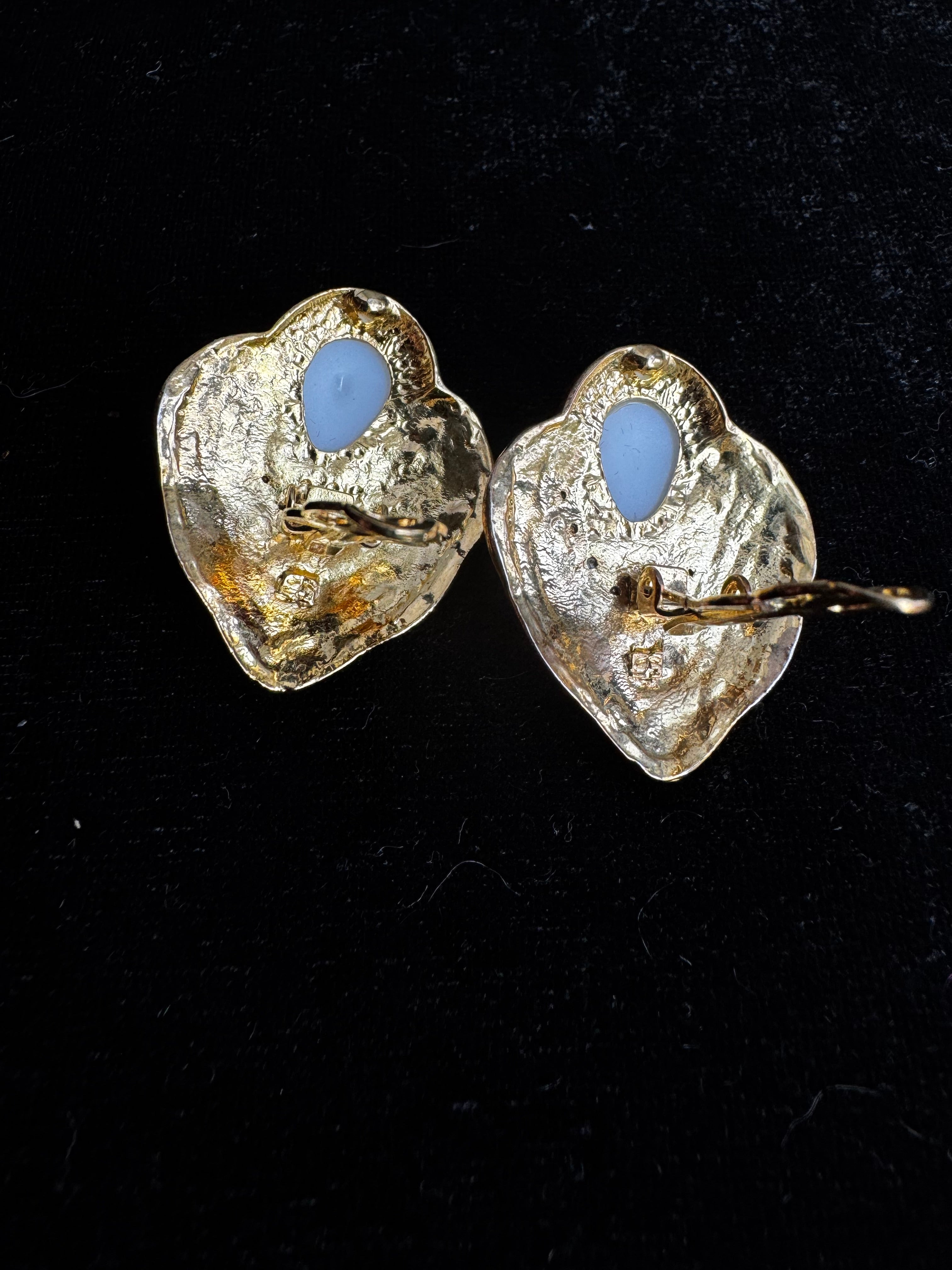 Venetian Pearl & Jewel Tone Clip-On Earrings