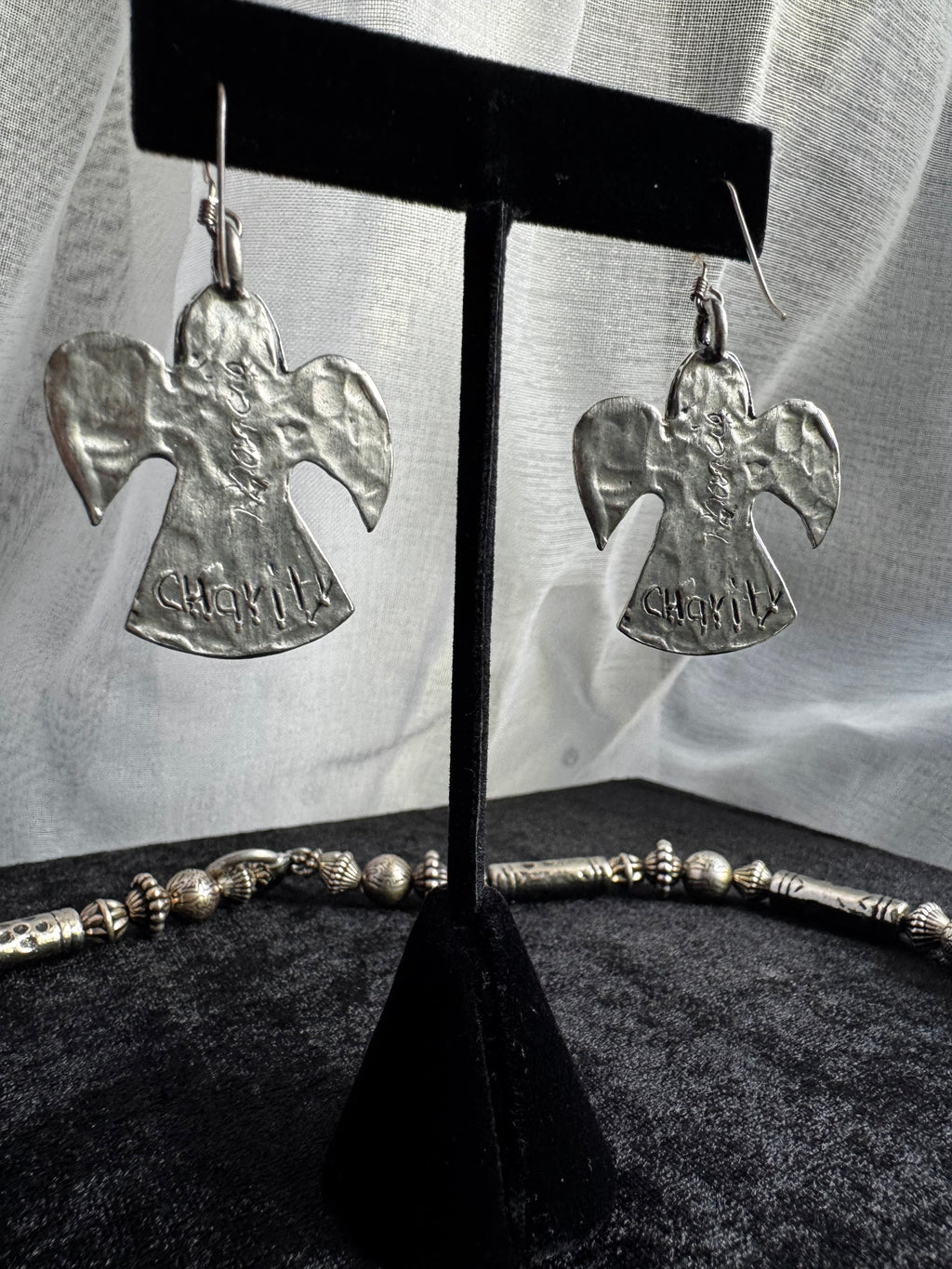 MARCIE Pewter Necklace & Earrings Set