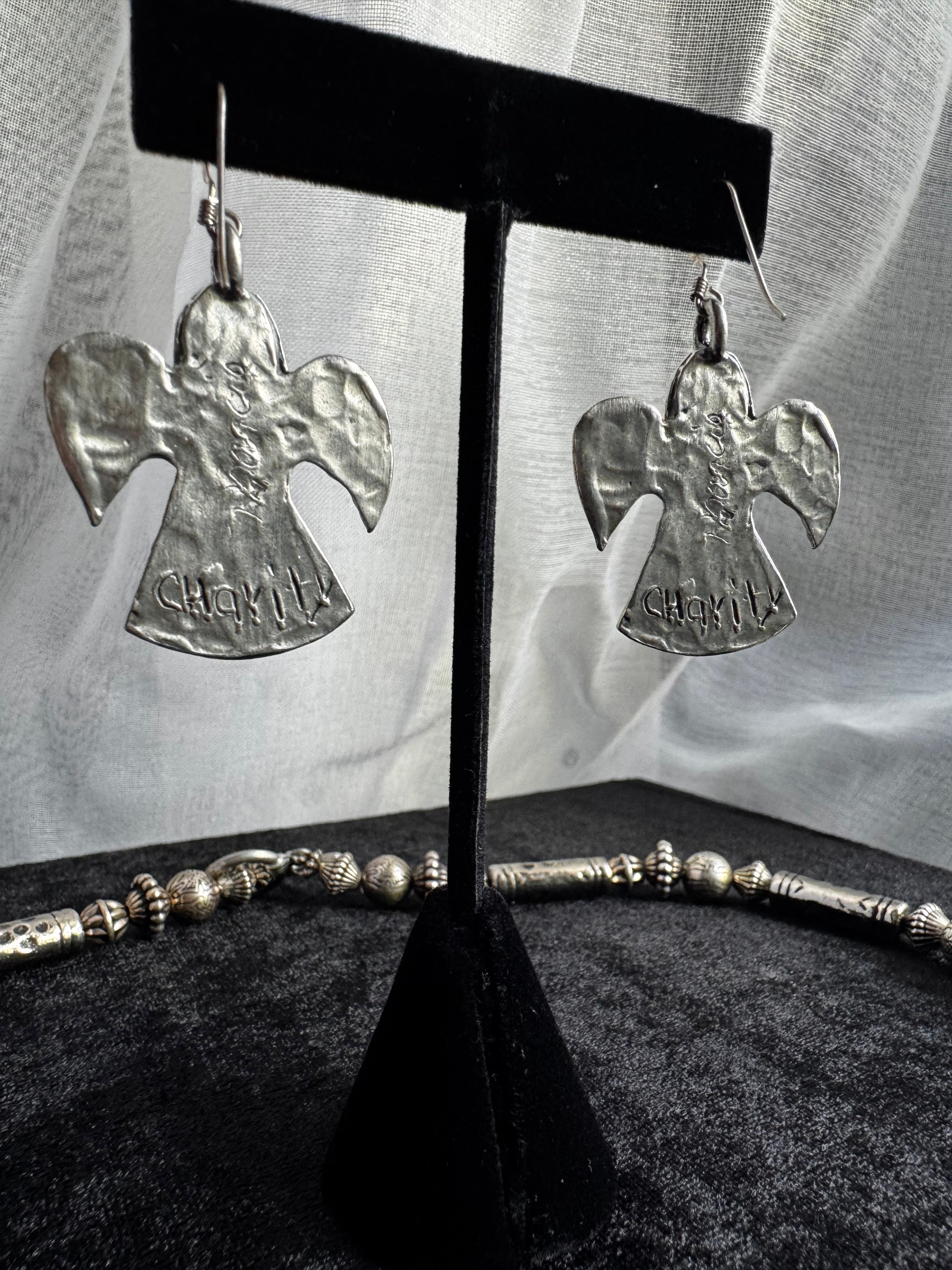 MARCIE Pewter Necklace & Earrings Set