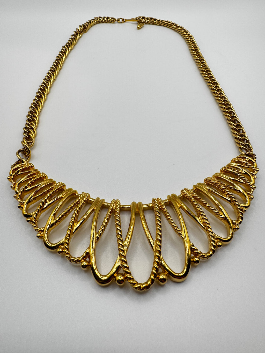 Avon Gilded Mesh Bib Necklace
