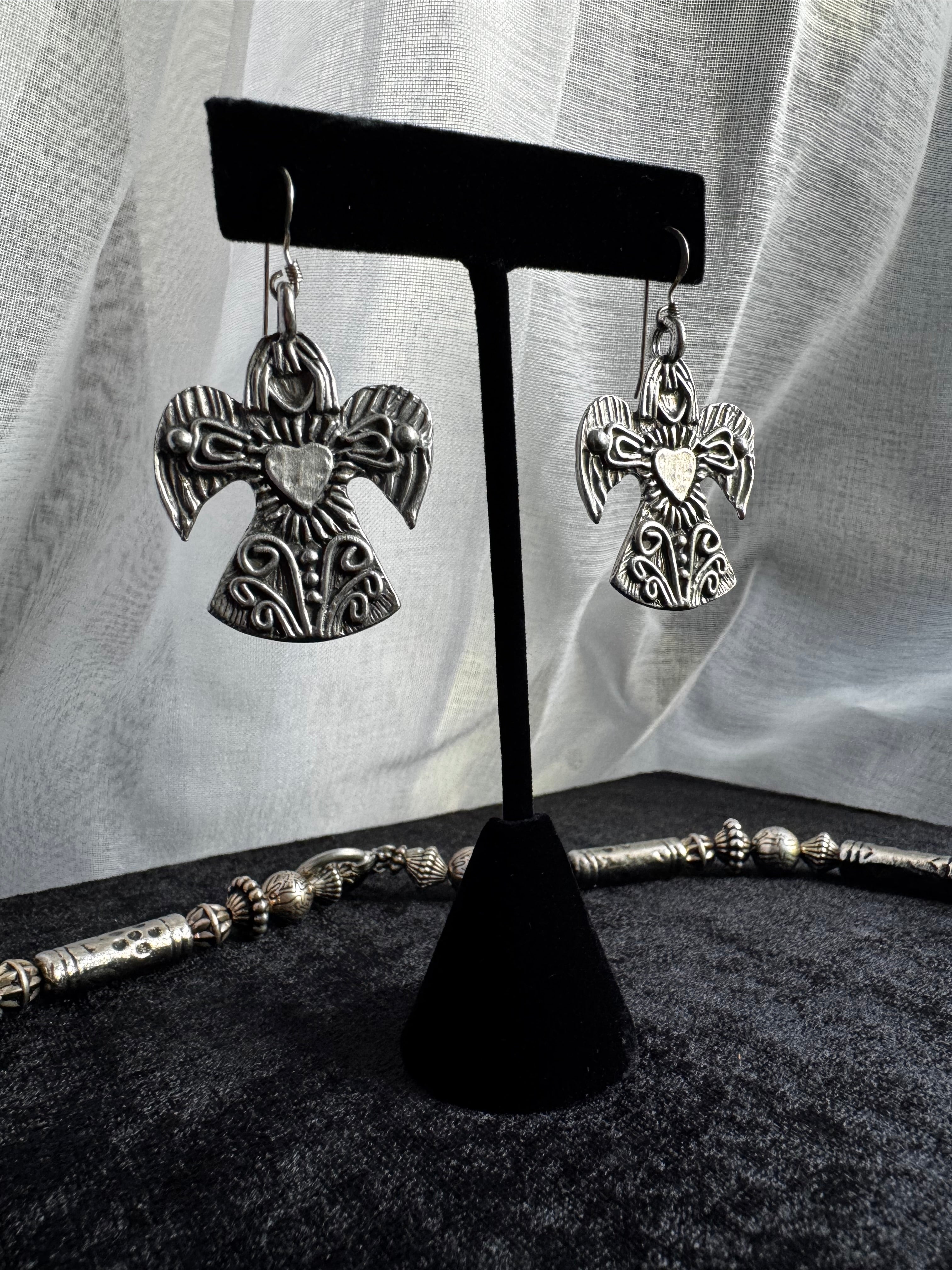 MARCIE Pewter Necklace & Earrings Set