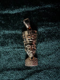 Nefertiti Gold Plated Pendant – Egyptian Queen Statement Charm – Vintage Style