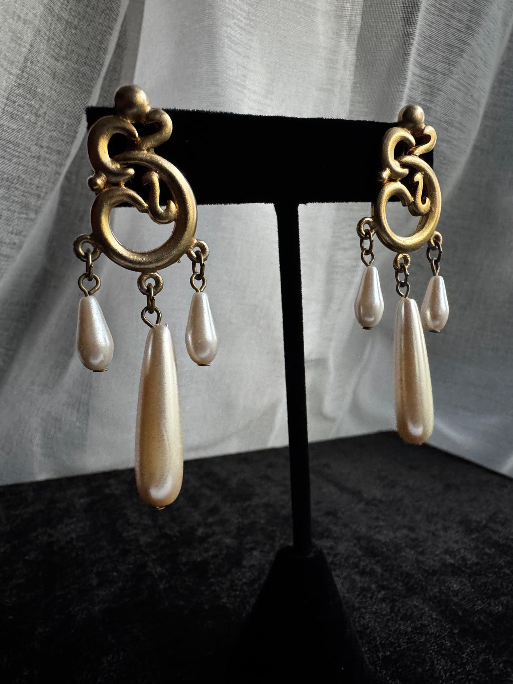 The Opulence Drops | Vintage Faux Pearl Statement Earrings