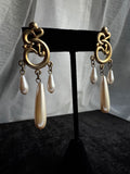 The Opulence Drops | Vintage Faux Pearl Statement Earrings