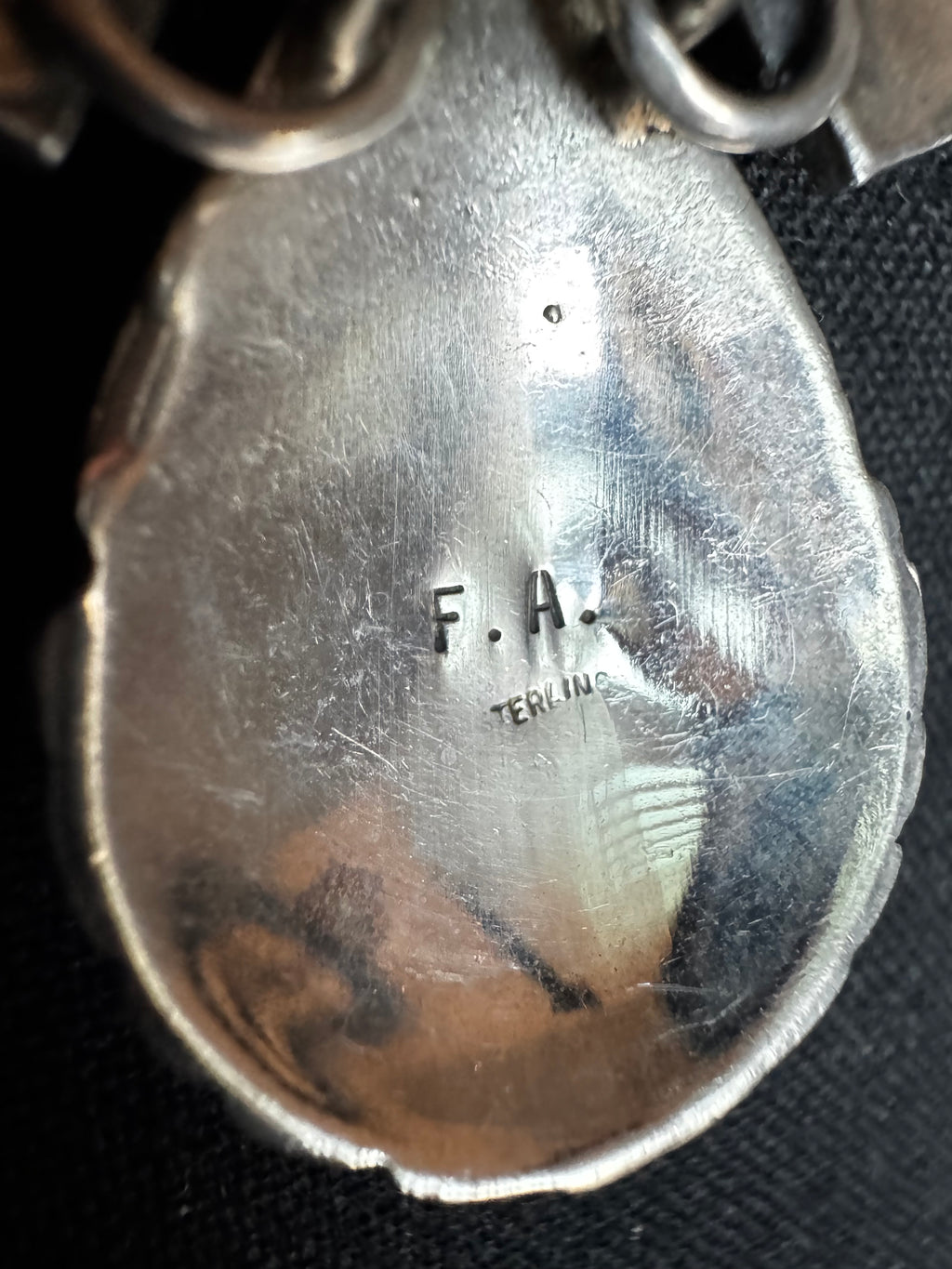 Vintage Fred Adakai Navajo Sterling Silver Panel Collar Necklace - Ornate Floral Repoussé Bib