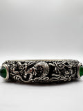 Vintage Fine Silver Dragon & Phoenix Bangle