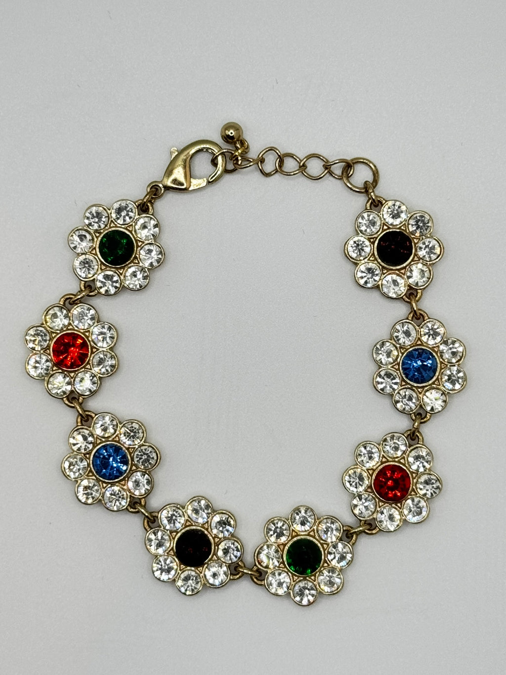 Rainbow Blossom Crystal Bracelet