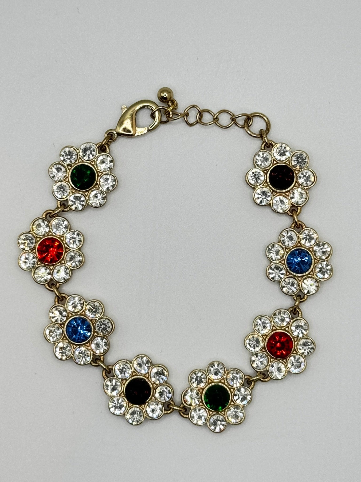 Rainbow Blossom Crystal Bracelet