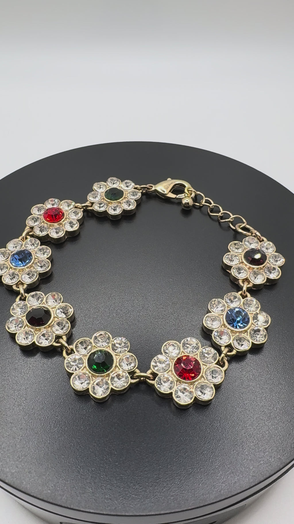 Rainbow Blossom Crystal Bracelet