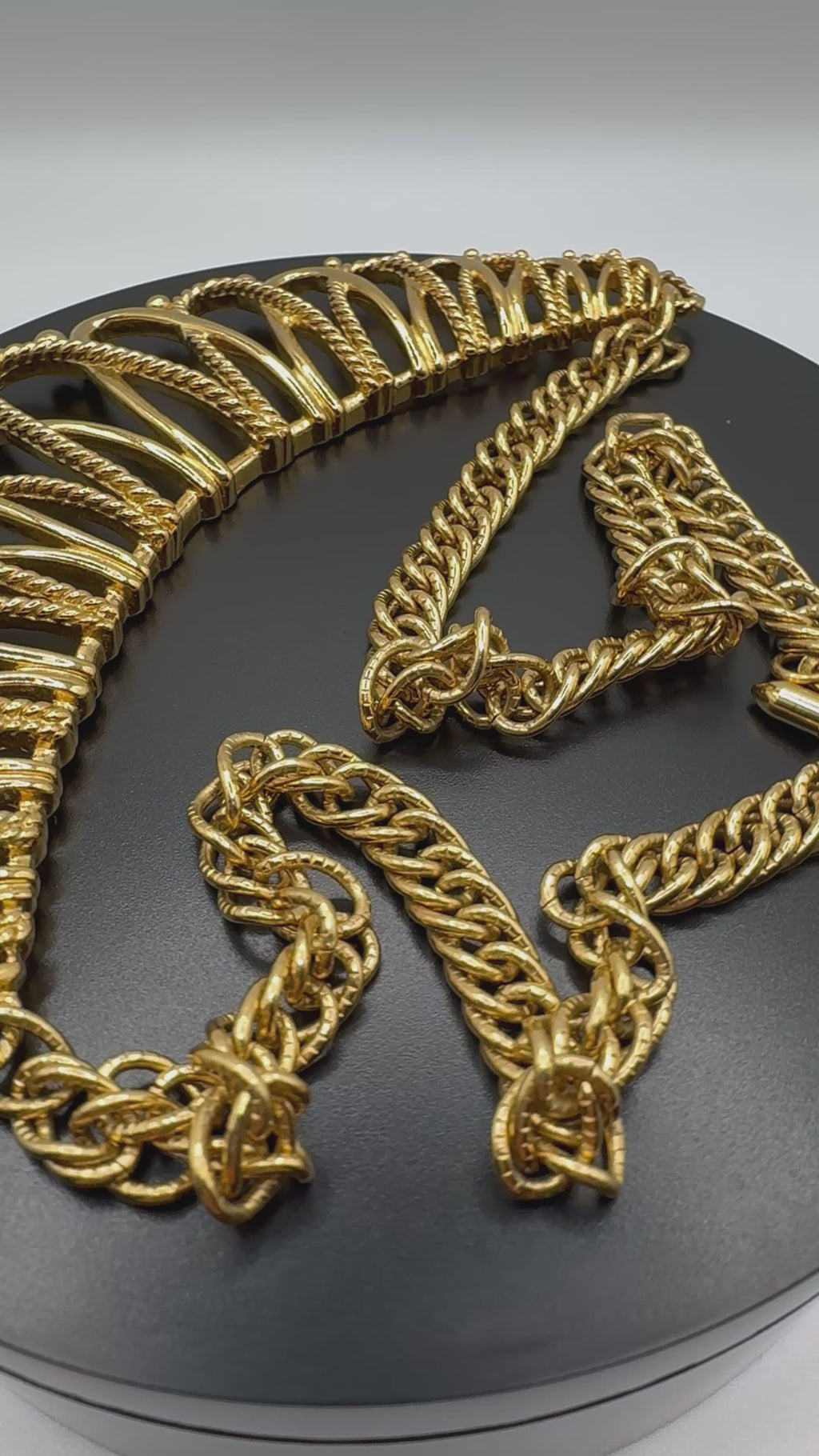 Avon Gilded Mesh Bib Necklace